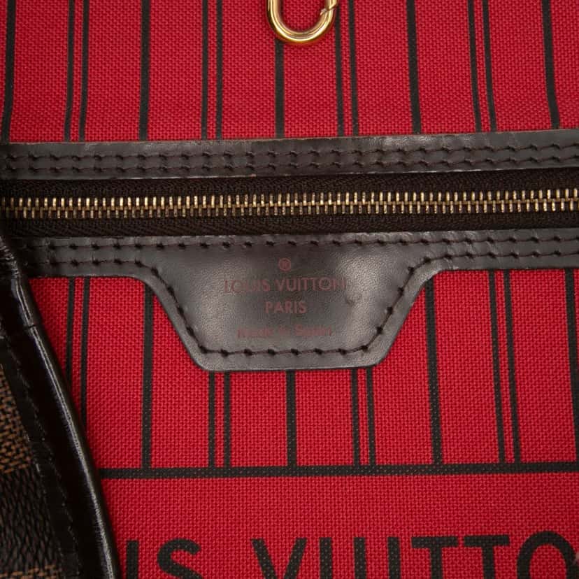 Louis Vuitton Damier Ebene Neverfull MM Brown Canvas Good condition - Box View
