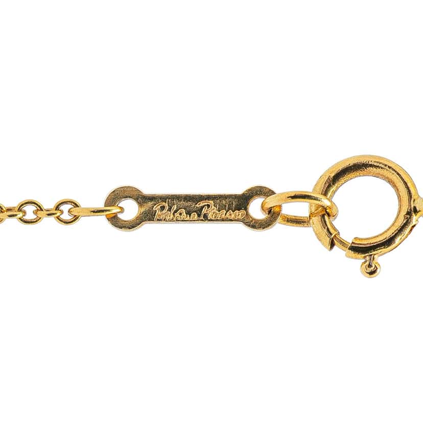 Tiffany & Co Paloma Picasso 18K Yellow Gold Paloma's Graffiti X Pendant Necklace Gold Gold Good condition - Inside View
