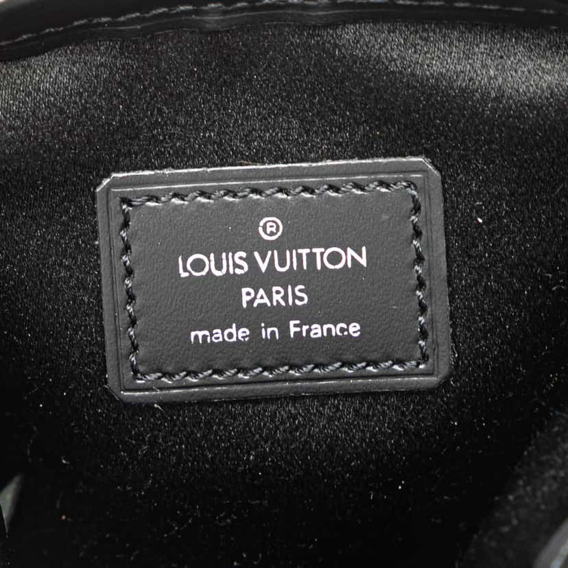 Louis Vuitton Monogram Mini Satin Bucket Black Satin Very good condition - Box View