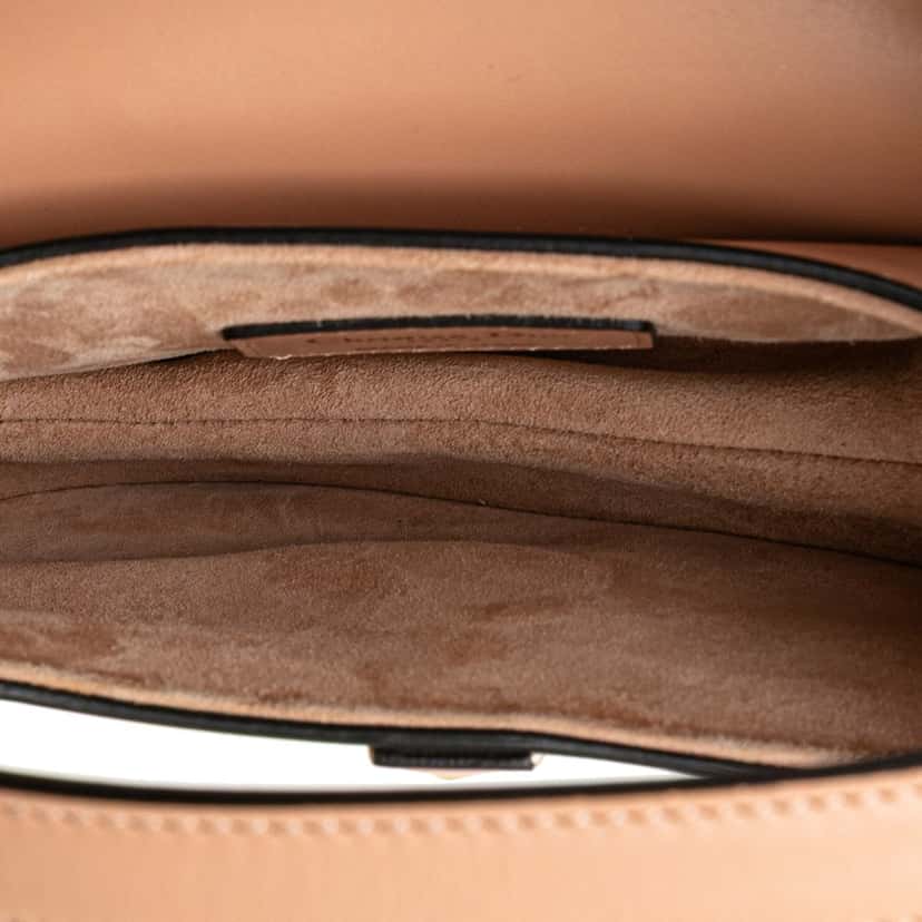Dior Mini Calfskin Saddle Bag Pink Leather Good condition - Model View