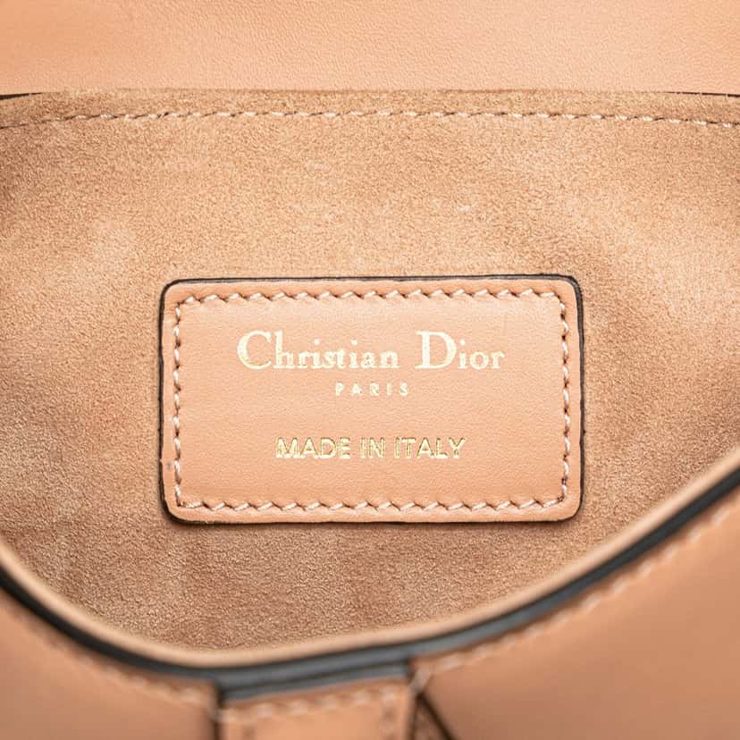 Dior Mini Calfskin Saddle Bag Pink Leather Good condition - Box View