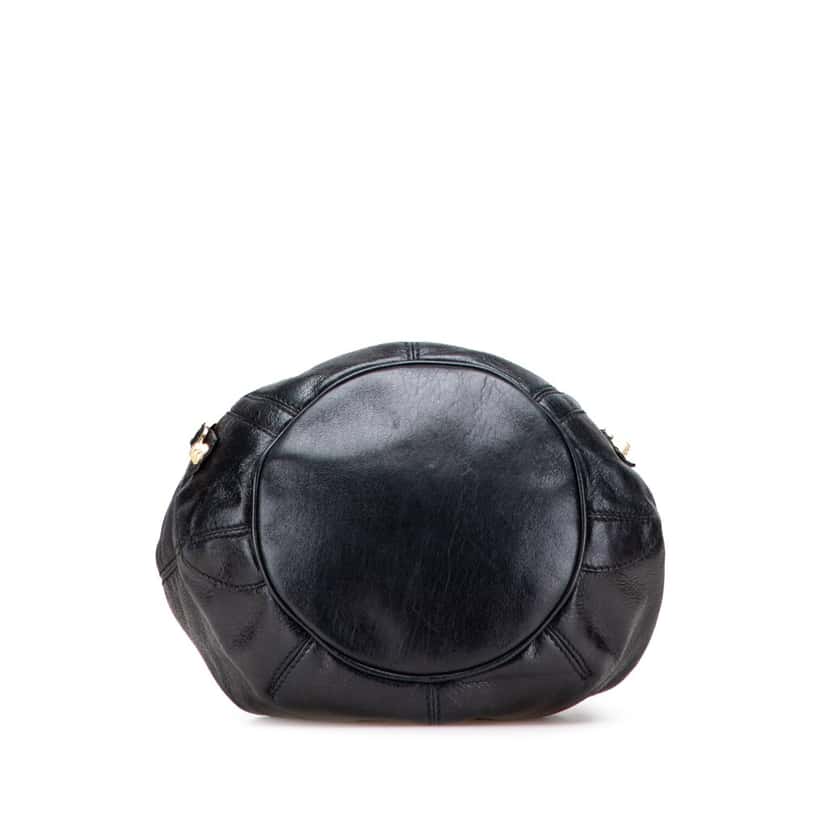 Balenciaga Mini Lambskin Motocross Giant 12 Pompon Bag Black Leather Good condition - Inside View