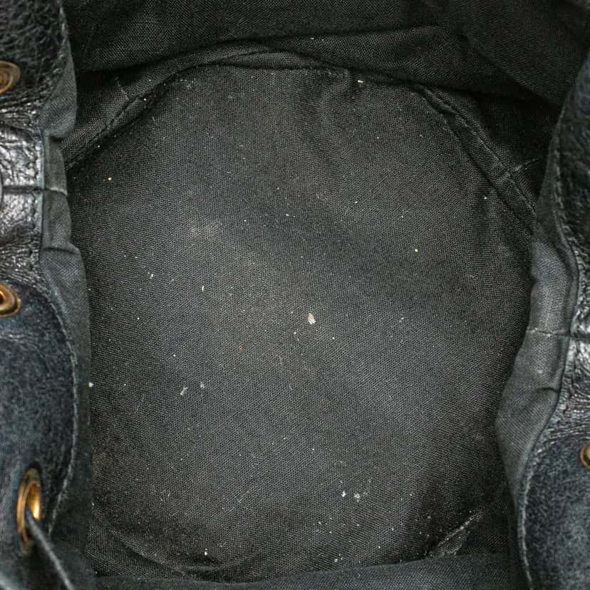 Balenciaga Mini Lambskin Motocross Giant 12 Pompon Bag Black Leather Good condition - Model View