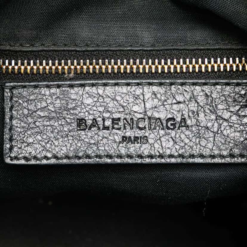 Balenciaga Mini Lambskin Motocross Giant 12 Pompon Bag Black Leather Good condition - Box View