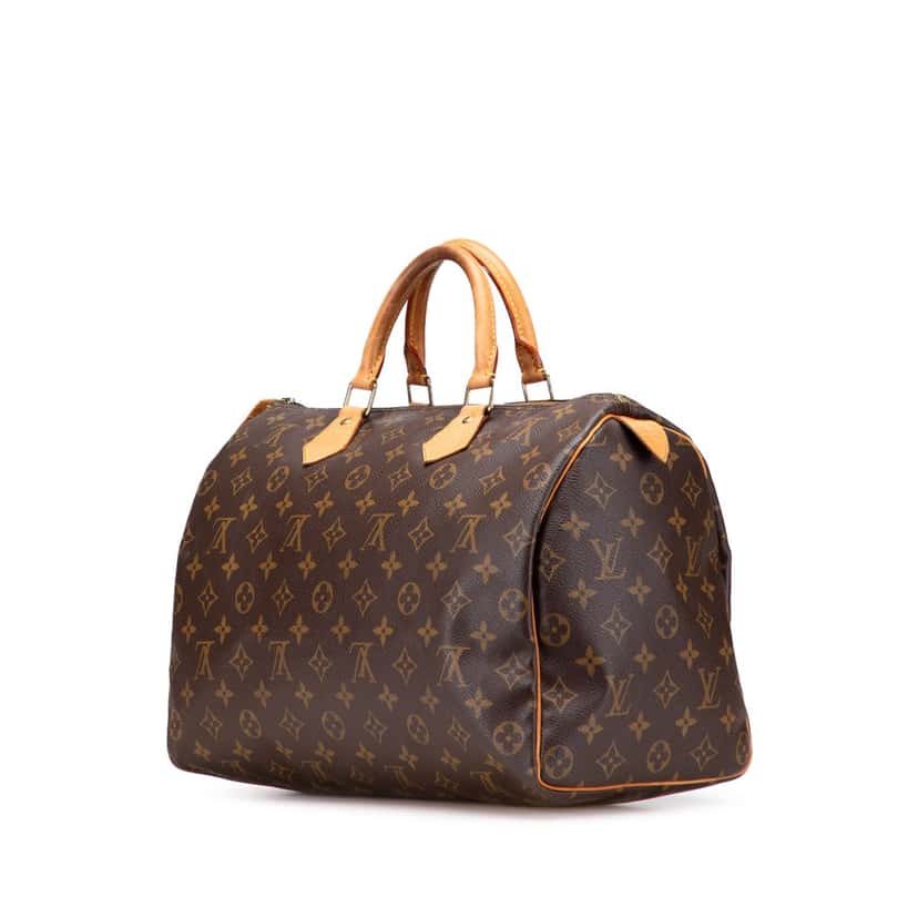 Louis Vuitton Monogram Speedy 35 Brown Canvas Fair condition - Back View