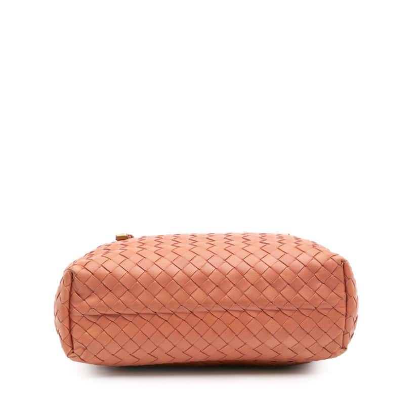 Bottega Veneta Mini Nappa Intrecciato Shopper Tote Pink Leather Good condition - Inside View