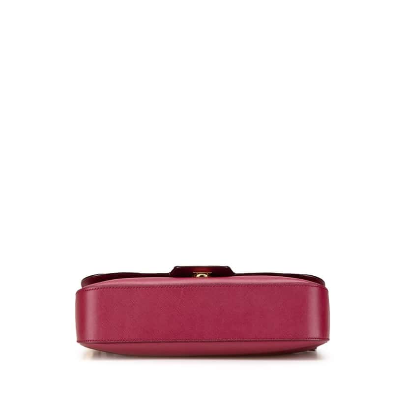 Salvatore Ferragamo Calfskin Gancini Rory Flap Crossbody Pink Leather Good condition - Inside View