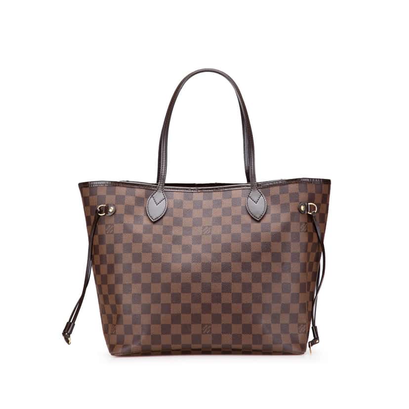 Louis Vuitton Damier Ebene Neverfull MM Brown Canvas Good condition - Front View