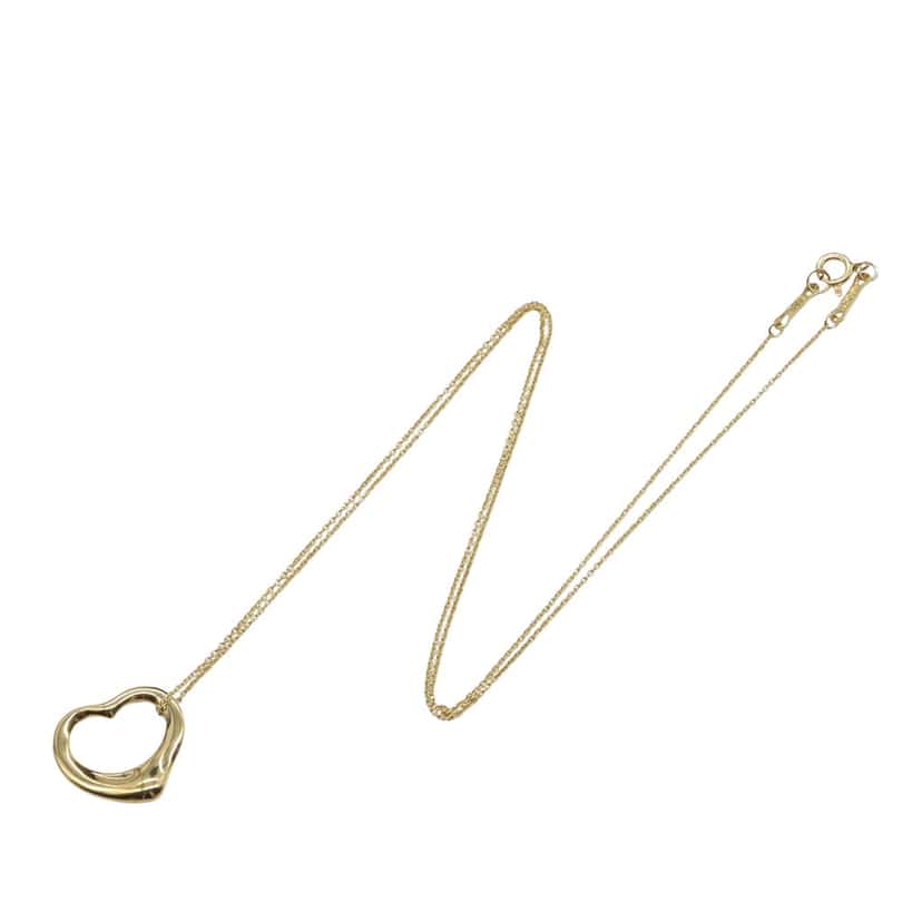 Tiffany & Co 18K Yellow Gold Small Elsa Peretti Open Heart Pendant Necklace Gold Gold Good condition - Front View