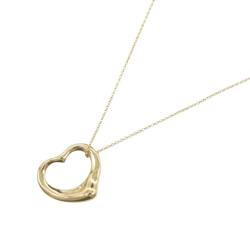Tiffany & Co 18K Yellow Gold Small Elsa Peretti Open Heart Pendant Necklace Gold Gold Good condition - Inside View