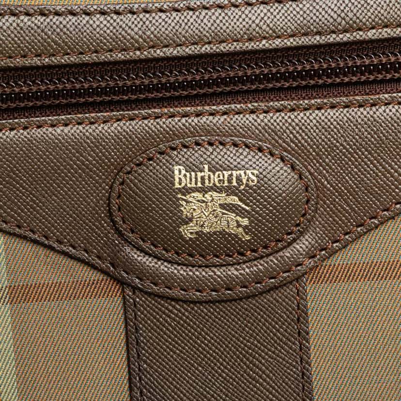 Burberry Vintage Check Canvas Crossbody Brown Canvas Good condition - Box View