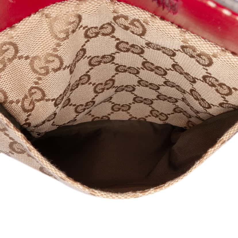 Gucci GG Canvas Web Double Pocket Belt Bag Brown Canvas Good condition - Box View