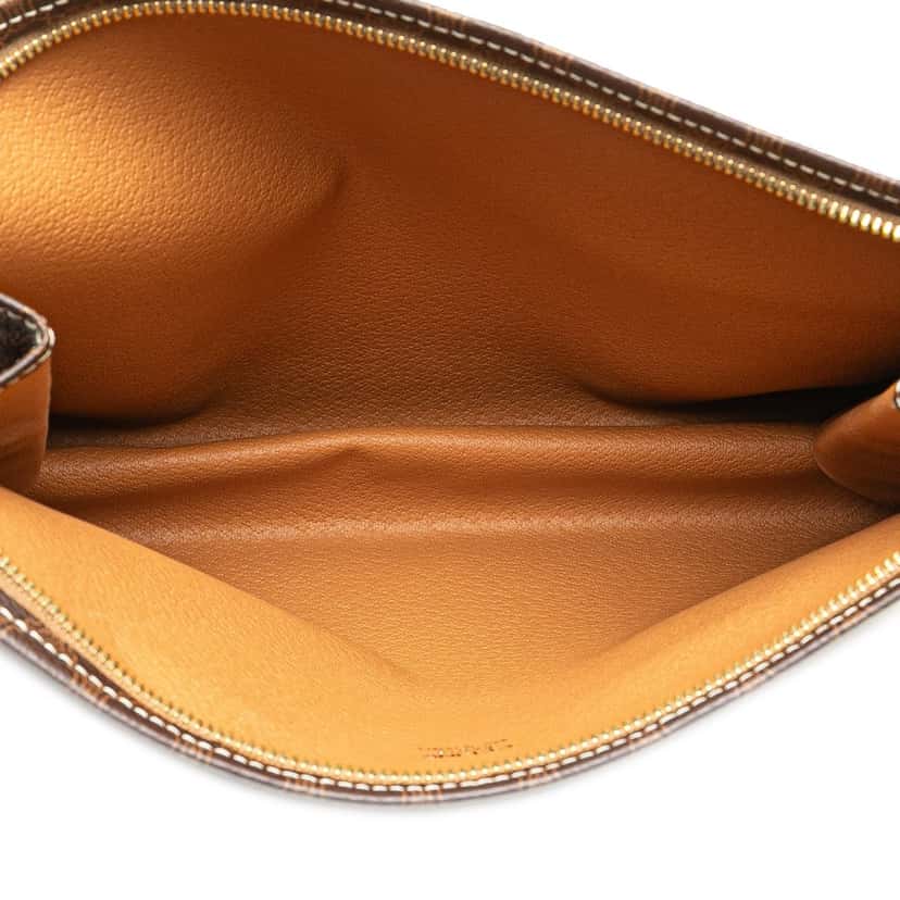 Celine Macadam Coated Canvas Clutch Brown Canvas Good condition - Model View