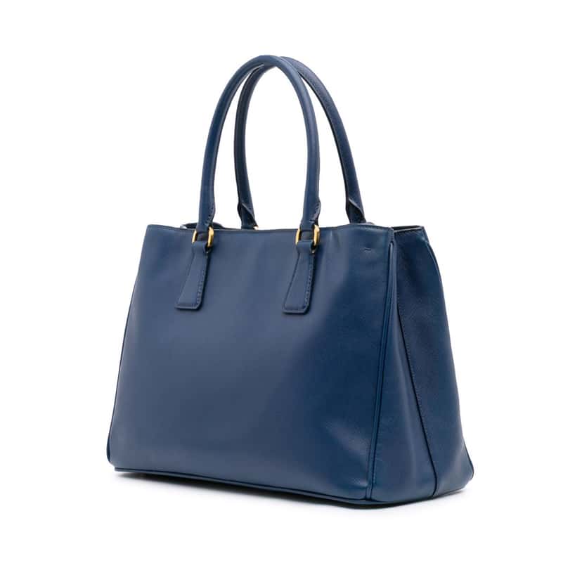Prada Medium Saffiano Lux Galleria Tote Blue Leather Good condition - Back View