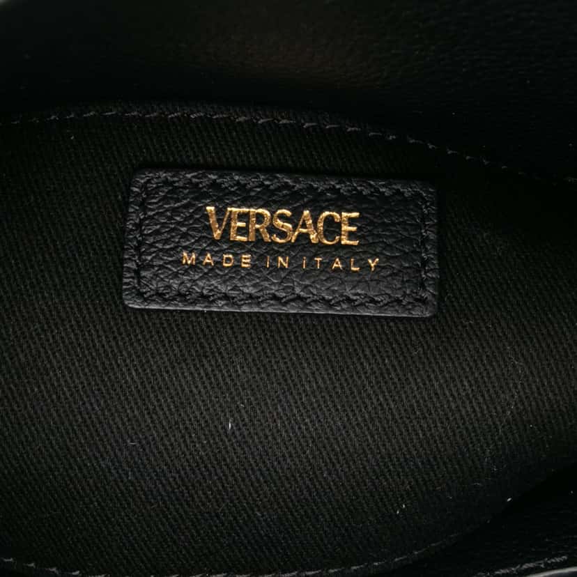 Versace Small Leather La Medusa Chain Hobo Black Leather Good condition - Box View
