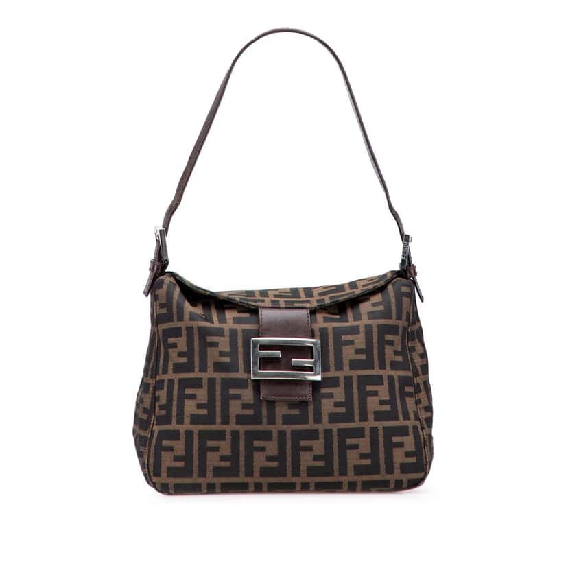 Fendi Zucca Canvas Shoulder Bag Brown Canvas Good condition - Front View