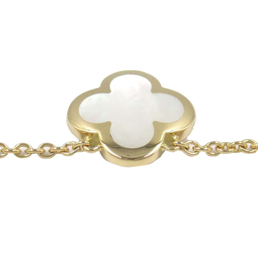 Van Cleef & Arpels 18K Yellow Gold and Mother of Pearl Pure Alhambra Pendant Necklace Gold Gold Good condition - Back View