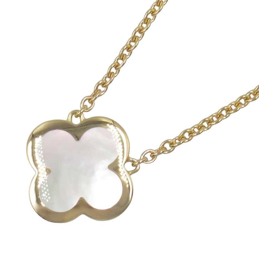 Van Cleef & Arpels 18K Yellow Gold and Mother of Pearl Pure Alhambra Pendant Necklace Gold Gold Good condition - Inside View