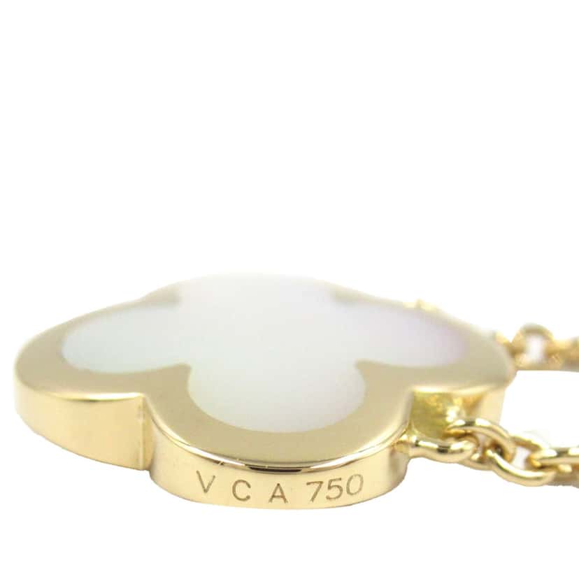 Van Cleef & Arpels 18K Yellow Gold and Mother of Pearl Pure Alhambra Pendant Necklace Gold Gold Good condition - Model View