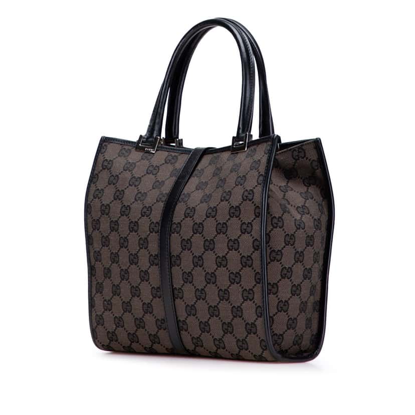 Gucci GG Canvas Jackie Handbag Brown Canvas Good condition - Back View
