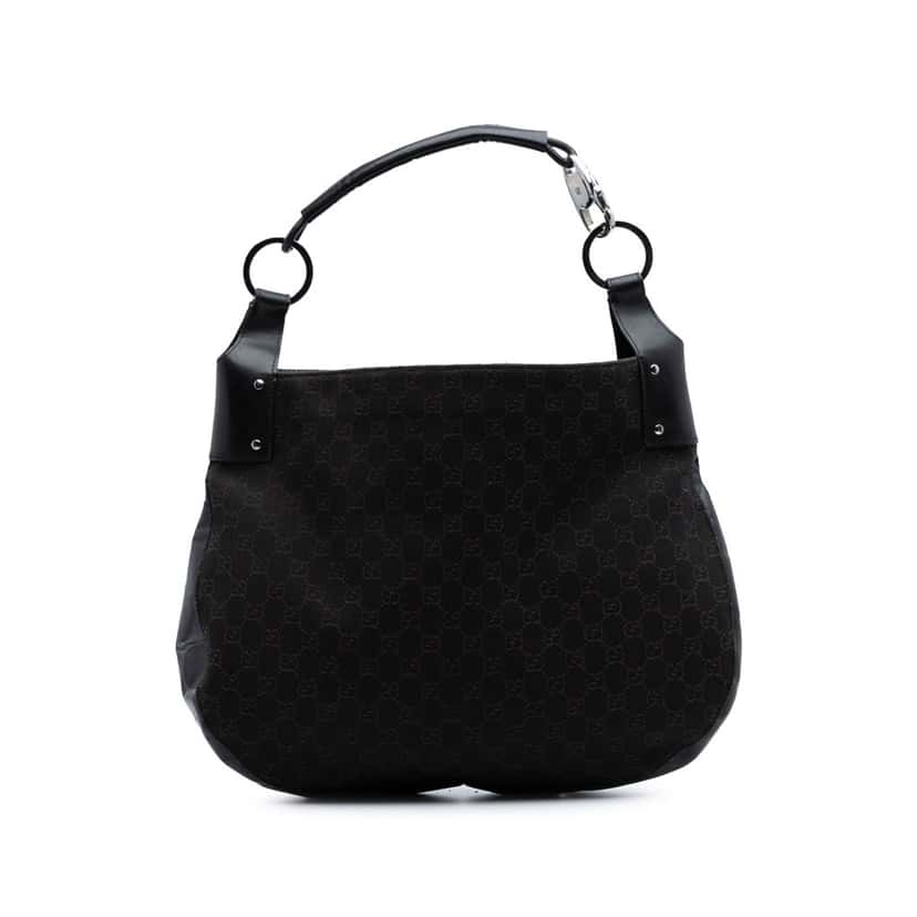 Gucci Large GG Denim Hobo Brown Denim Fair condition - Front View