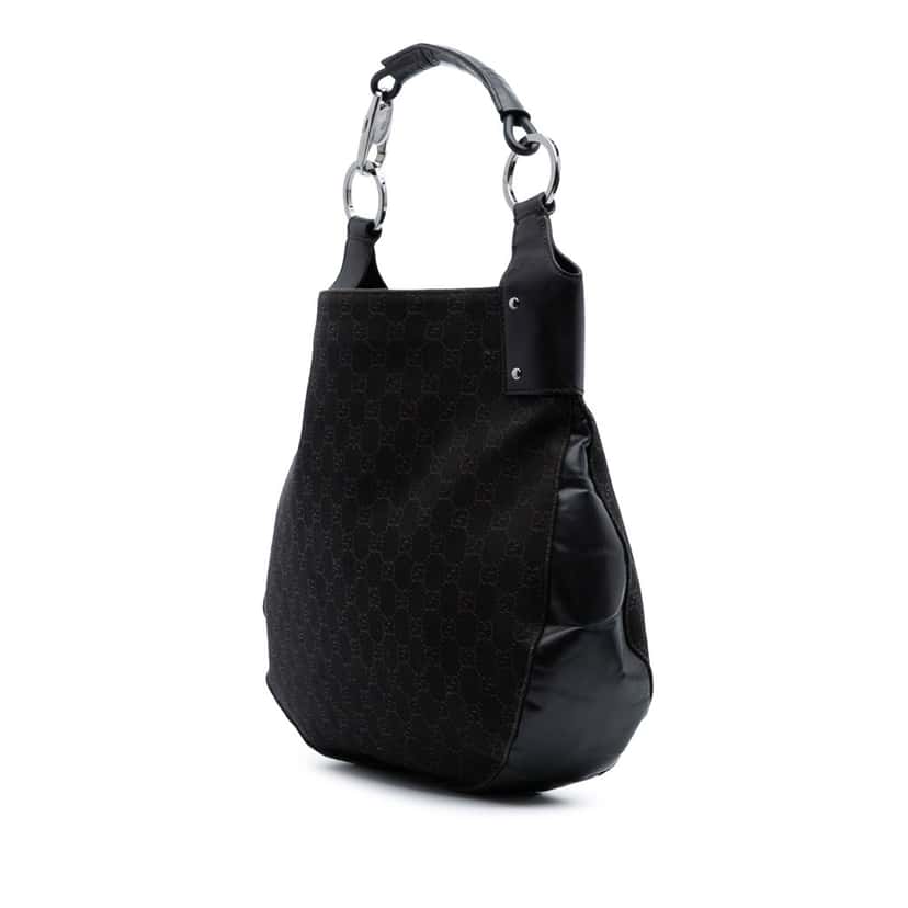 Gucci Large GG Denim Hobo Brown Denim Fair condition - Back View