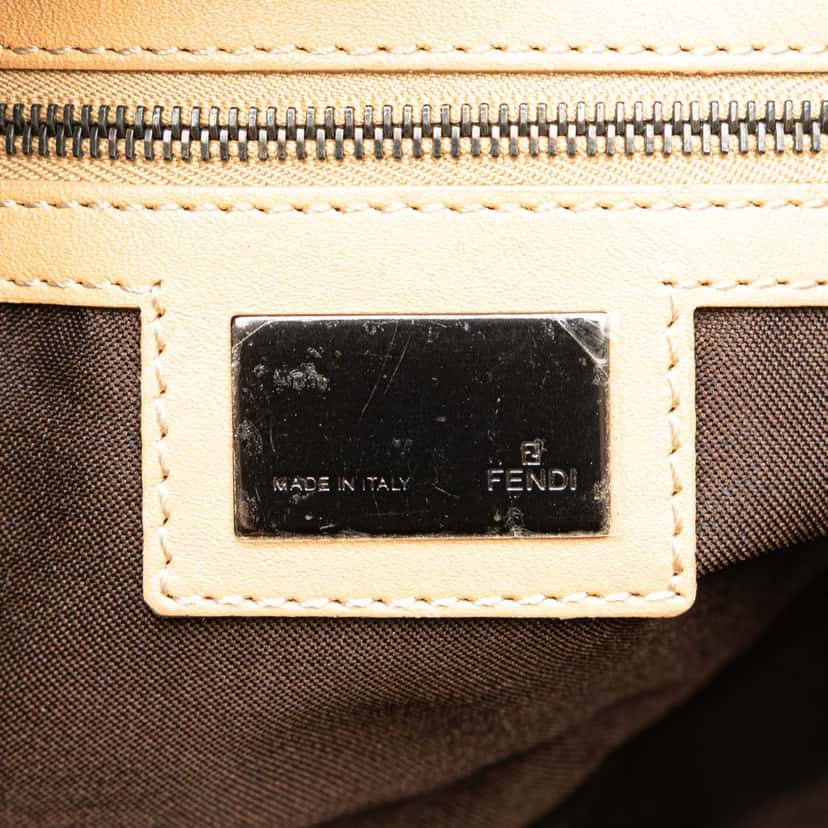 Fendi Zucchino Canvas Shoulder Bag Brown Canvas Good condition - Box View