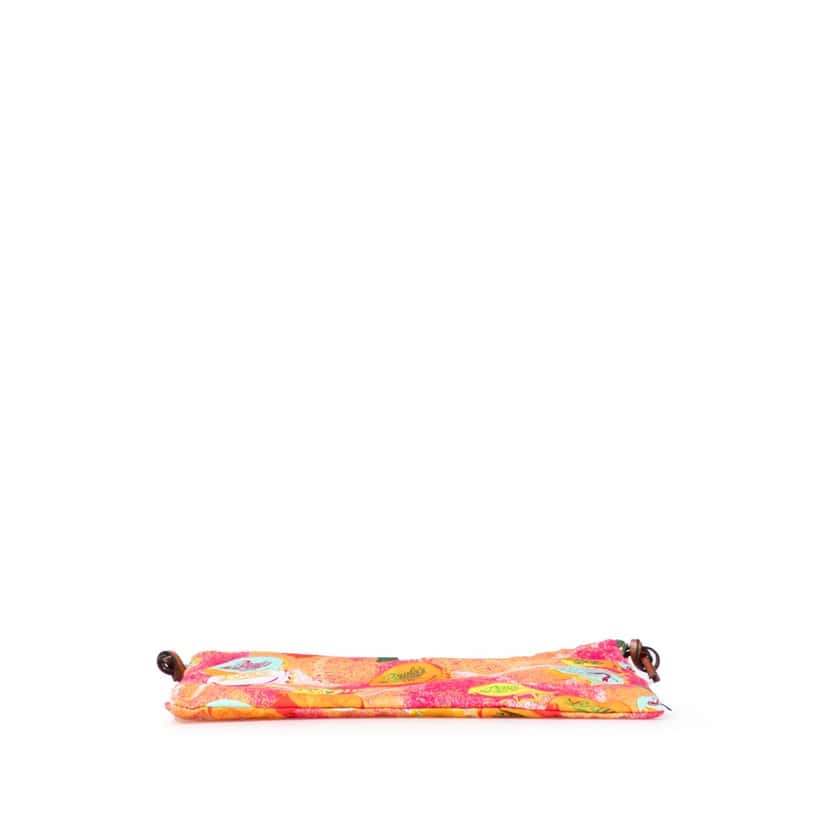 Loewe Paulas Ibiza Canvas Bottle Cap Print Drawstring Pouch Orange Canvas Very good condition - Inside View