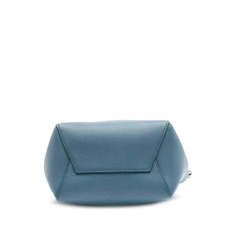 Celine Small Soft Grained Calfskin Seau Sangle Bucket Bag Blue Leather Good condition - Inside View