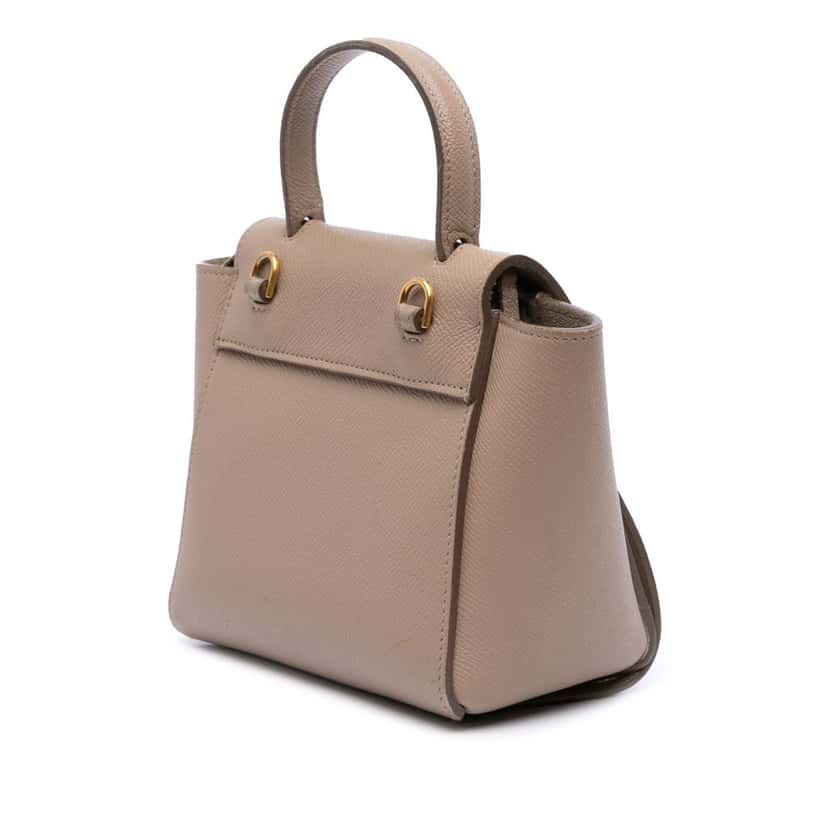 Celine Pico Grained Calfskin Belt Bag Brown Leather Good condition - Back View