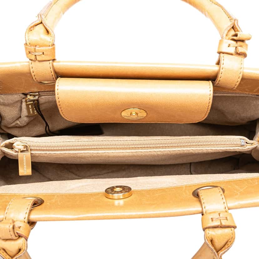 Bottega Veneta Lambskin Intrecciato Satchel Brown Leather Good condition - Model View