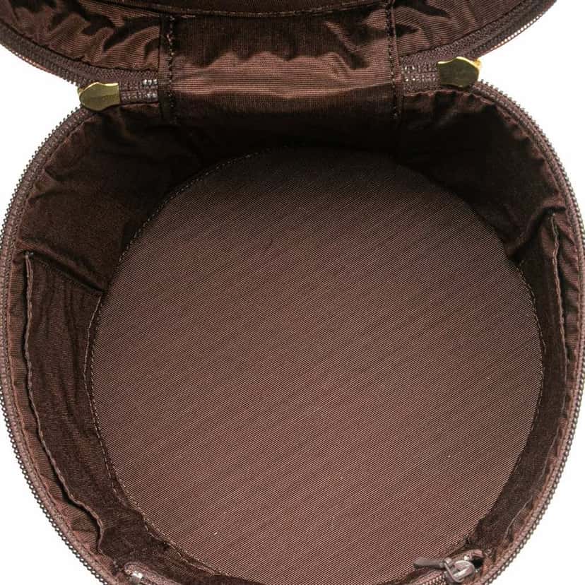 Burberry Haymarket Check Canvas Vanity Bag Brown Canvas Good condition - Model View