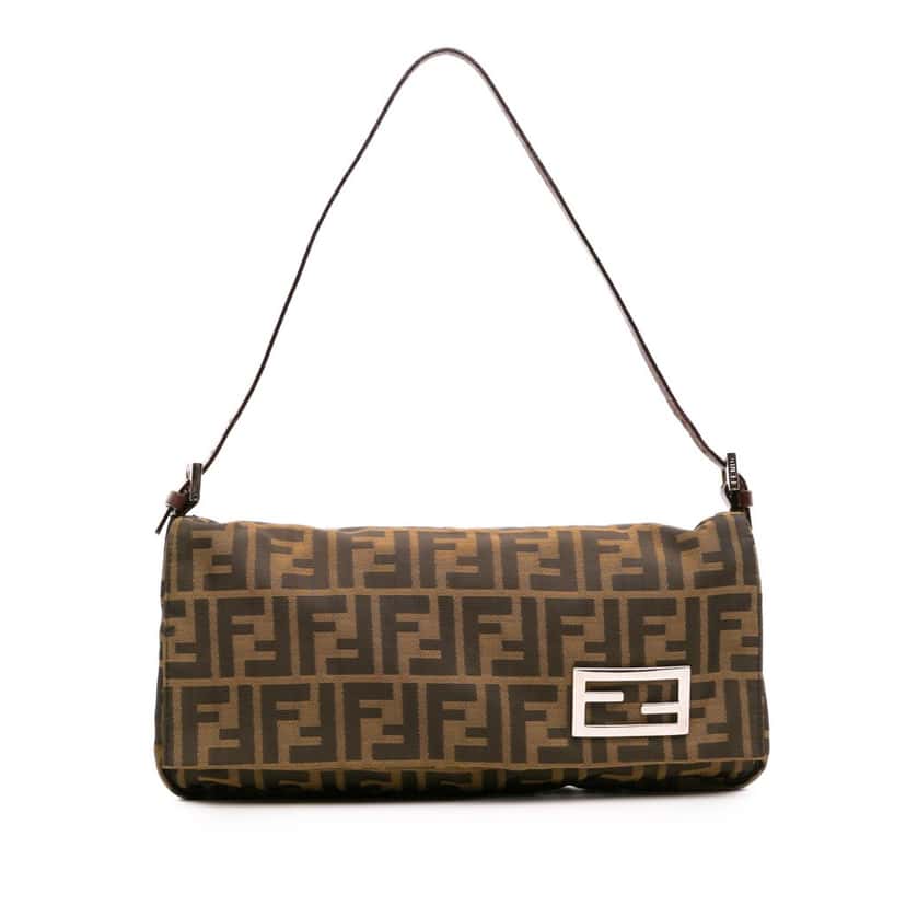 Fendi Zucca Canvas Shoulder Bag Brown Canvas Good condition - Front View