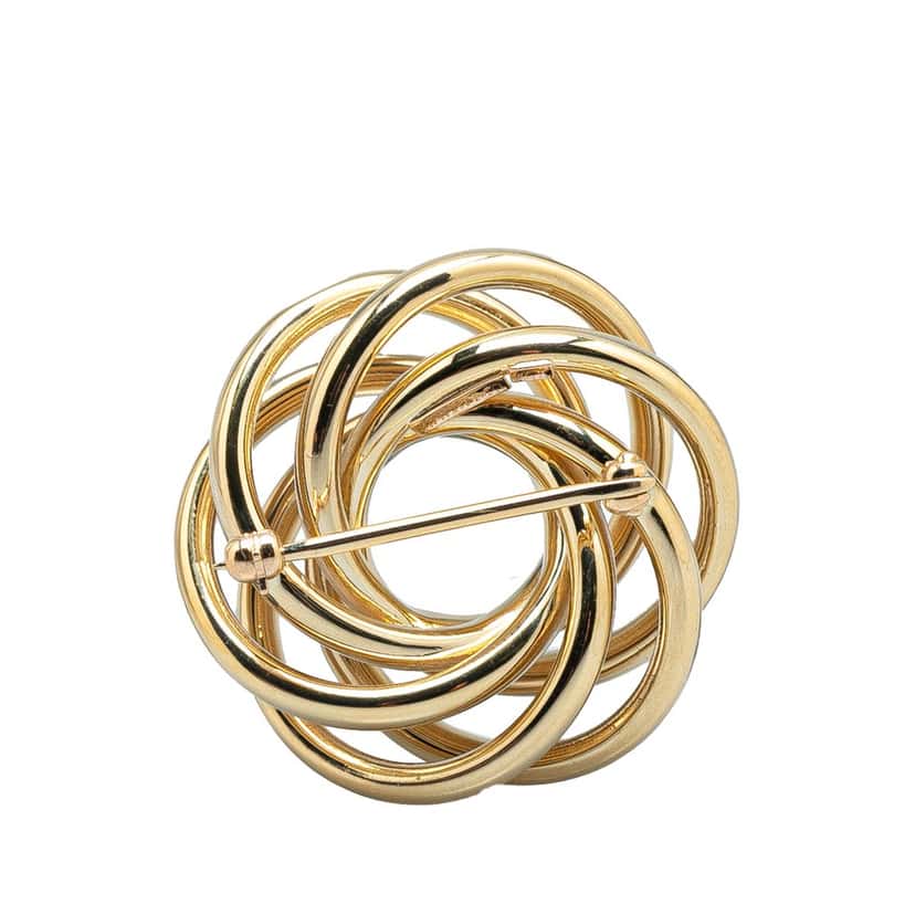 Tiffany & Co 14K Yellow Gold Twist Spiral Knot Brooch Gold Gold Good condition - Back View
