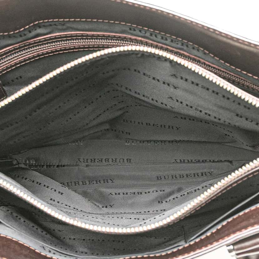 Burberry House Check Canvas Tote Brown Canvas Good condition - Model View