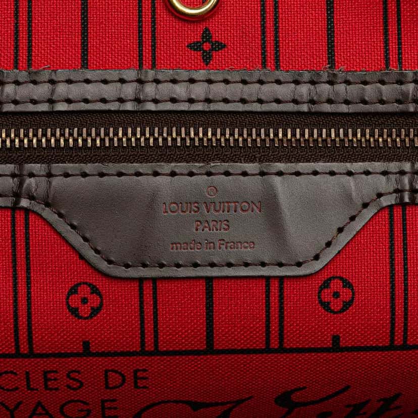 Louis Vuitton Damier Ebene Neverfull MM Brown Canvas Good condition - Box View