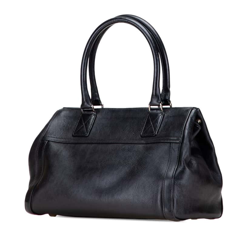 Dior Leather Flight Handbag Black Leather Good condition - Back View