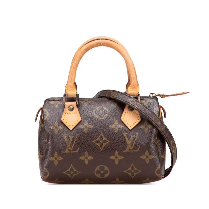 Louis Vuitton Monogram Mini Speedy HL Brown Canvas Good condition - Front View
