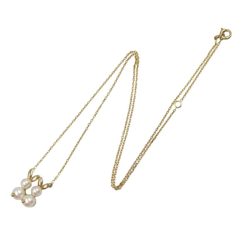 Van Cleef & Arpels 18K Yellow Gold and Akoya Pearls Necklace Gold Gold Good condition - Back View