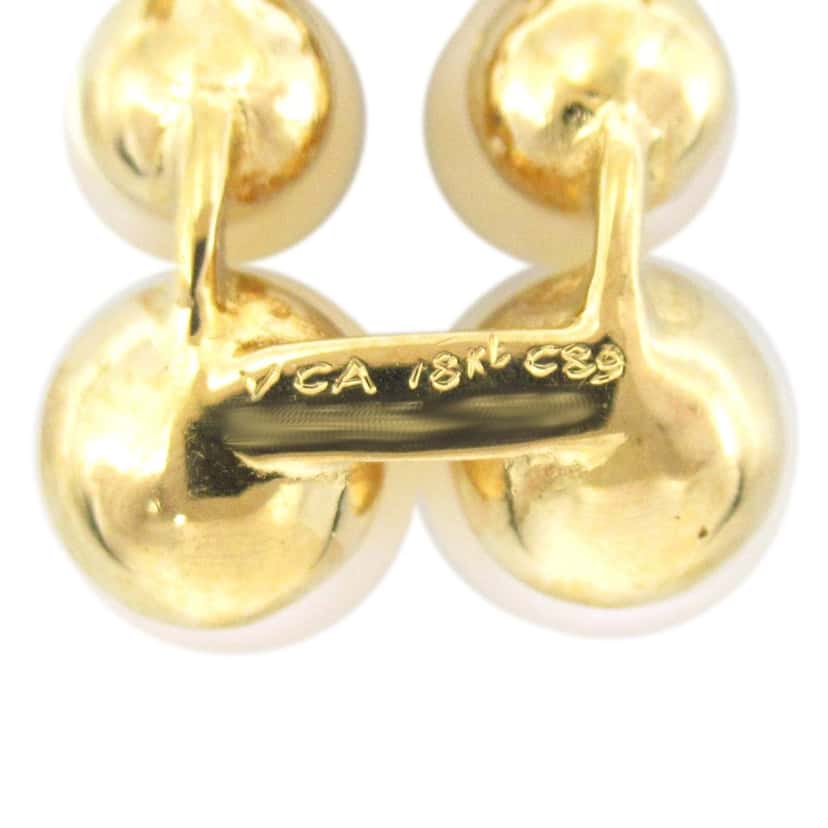 Van Cleef & Arpels 18K Yellow Gold and Akoya Pearls Necklace Gold Gold Good condition - Model View