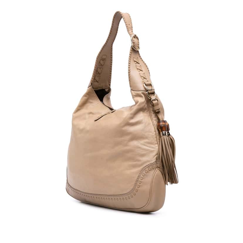 Gucci Large Calfskin New Jackie Satchel Brown Leather Good condition - Back View