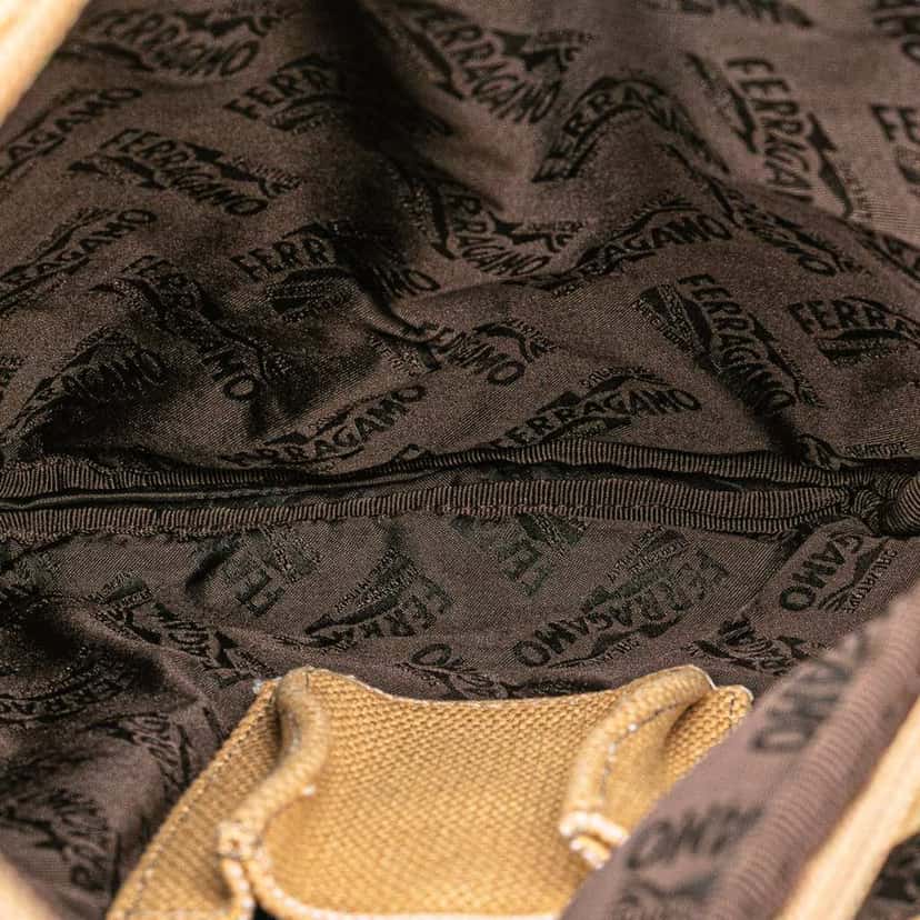 Salvatore Ferragamo Canvas Sling Bag Brown Canvas Good condition - Model View