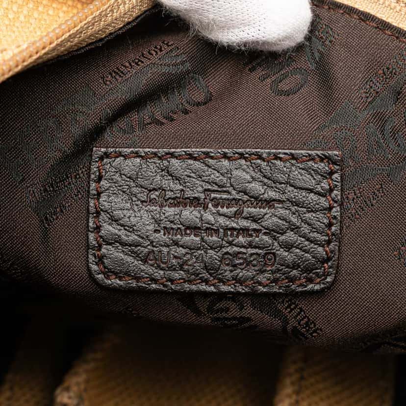 Salvatore Ferragamo Canvas Sling Bag Brown Canvas Good condition - Box View