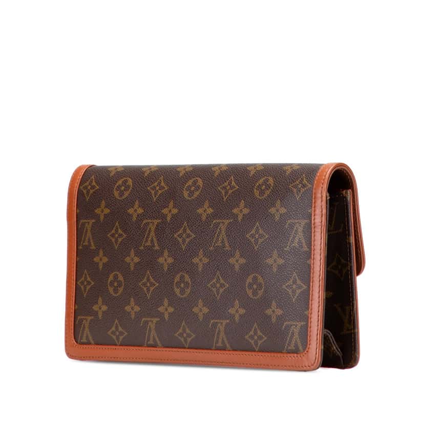 Louis Vuitton Monogram Pochette Dame GM Brown Canvas Good condition - Back View