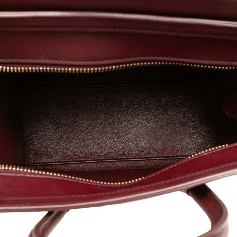 Celine Nano Bicolor Suede and Calfskin Luggage Tote Orange Leather Good condition - Model View