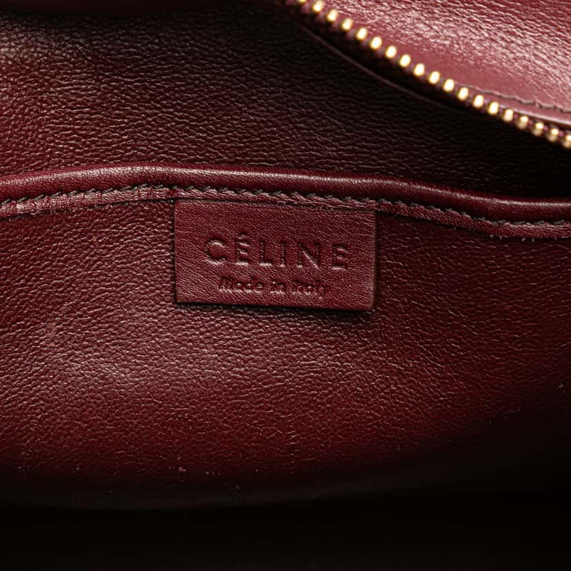Celine Nano Bicolor Suede and Calfskin Luggage Tote Orange Leather Good condition - Box View