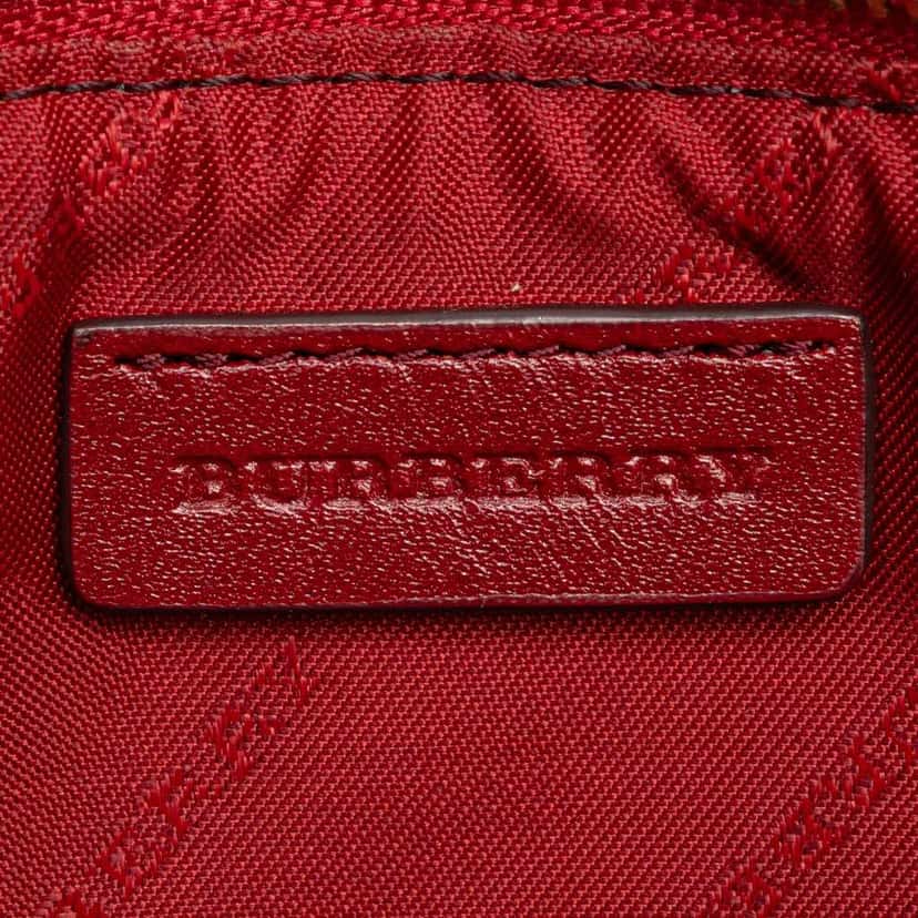 Burberry Haymarket Check Coated Canvas Peyton Crossbody Brown Canvas Good condition - Box View