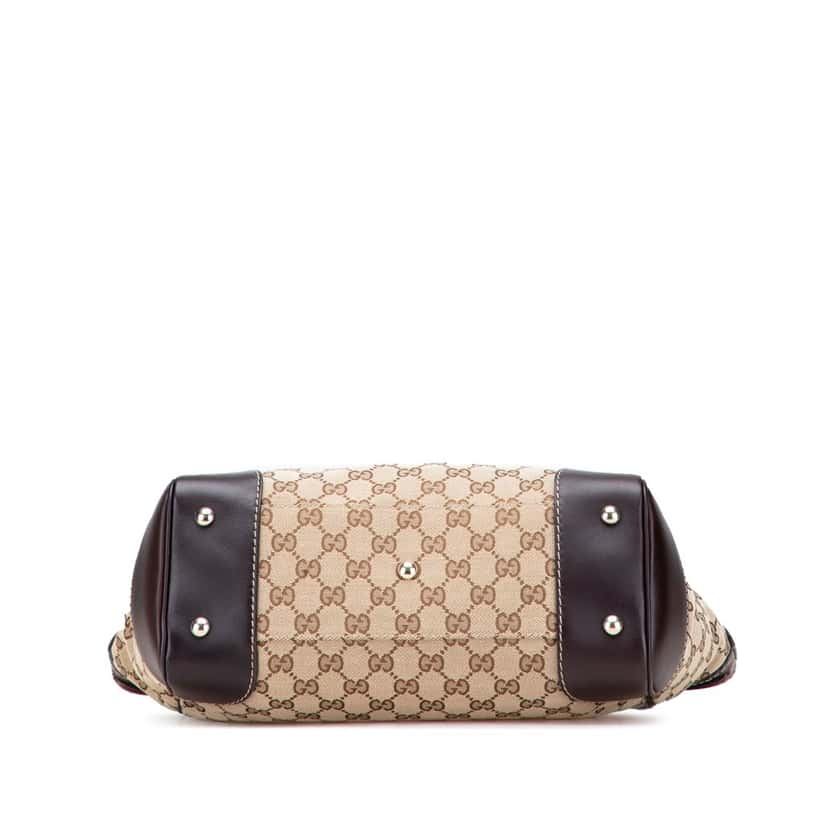 Gucci GG Canvas Web Mayfair Tote Brown Canvas Good condition - Inside View