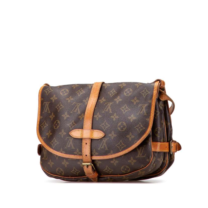 Louis Vuitton Monogram Saumur 30 Brown Canvas Fair condition - Back View