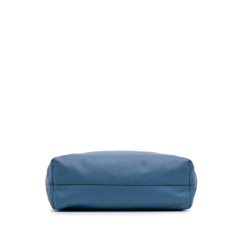 Prada Vitello Daino Open Convertible Tote Blue Leather Good condition - Inside View